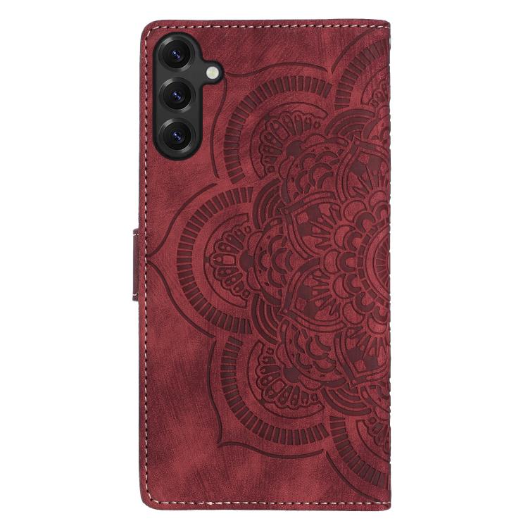 Mandala Embossed Retro Frosted Leather Phone Case, For Samsung Galaxy S26+ 5G, For Samsung Galaxy S26 Edge 5G, For Samsung Galaxy S26 Ultra 5G, For Samsung Galaxy S26 5G, For Samsung Galaxy S25 FE 5G, For Samsung Galaxy S25 Edge 5G                     ...