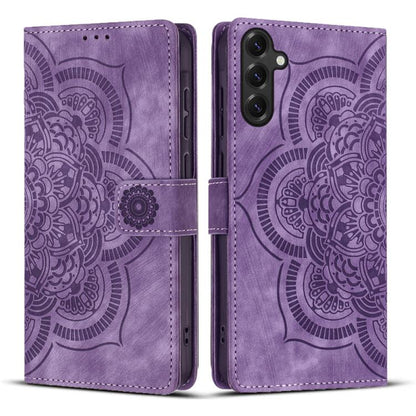 Mandala Embossed Retro Frosted Leather Phone Case, For Galaxy S26 FE 5G, For Samsung Galaxy S26+ 5G, For Samsung Galaxy S26 Edge 5G, For Samsung Galaxy S26 Ultra 5G, For Samsung Galaxy S26 5G, For Samsung Galaxy S25 FE 5G, For Samsung Galaxy S25 Edge 5...