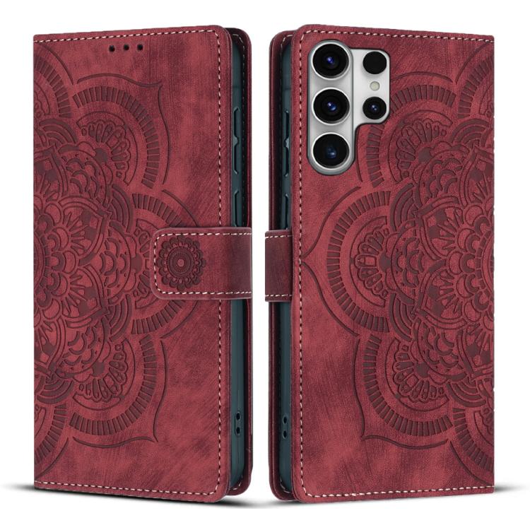Mandala Embossed Retro Frosted Leather Phone Case, For Samsung Galaxy S26+ 5G, For Samsung Galaxy S26 Edge 5G, For Samsung Galaxy S26 Ultra 5G, For Samsung Galaxy S26 5G, For Samsung Galaxy S25 FE 5G, For Samsung Galaxy S25 Edge 5G                     ...