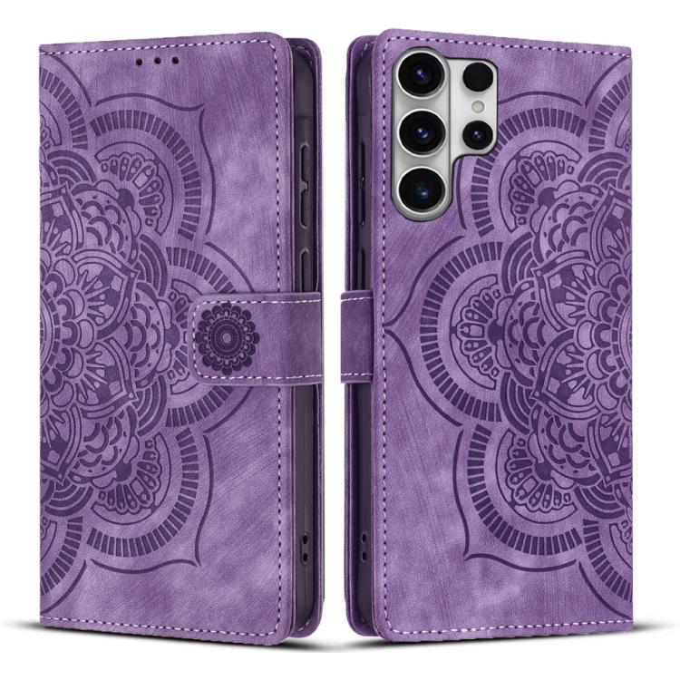 Mandala Embossed Retro Frosted Leather Phone Case, For Samsung Galaxy S26+ 5G, For Samsung Galaxy S26 Edge 5G, For Samsung Galaxy S26 Ultra 5G, For Samsung Galaxy S26 5G, For Samsung Galaxy S25 FE 5G, For Samsung Galaxy S25 Edge 5G                     ...