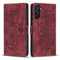 Mandala Embossed Retro Frosted Leather Phone Case, For Galaxy S26 FE 5G, For Samsung Galaxy S26+ 5G, For Samsung Galaxy S26 Edge 5G, For Samsung Galaxy S26 Ultra 5G, For Samsung Galaxy S26 5G, For Samsung Galaxy S25 FE 5G, For Samsung Galaxy S25 Edge 5...