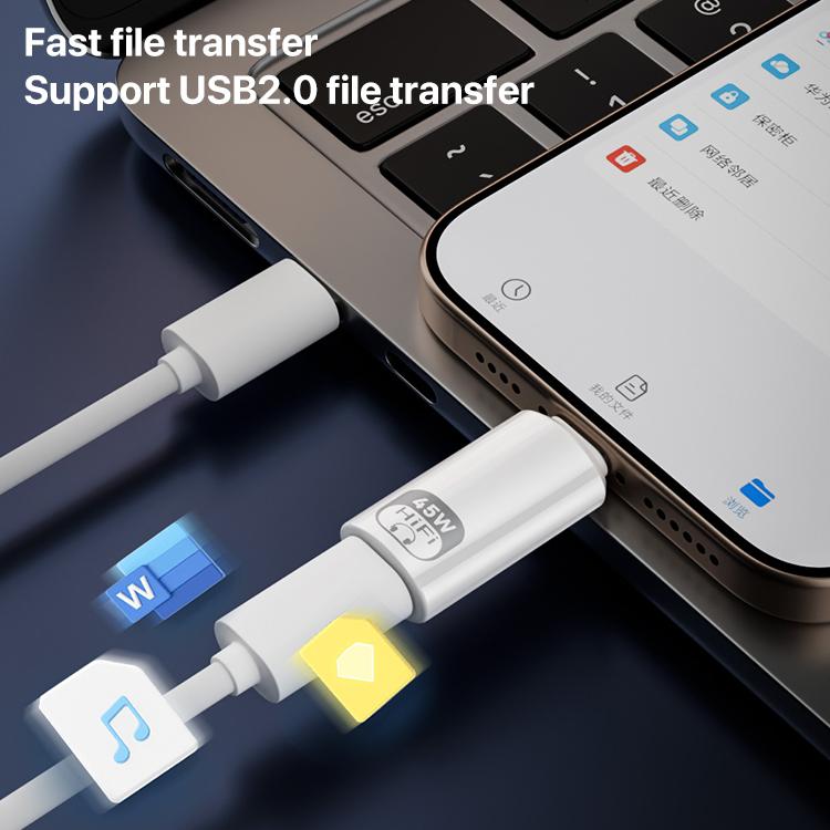 45W 8 Pin to Type-C Full Function Adapter