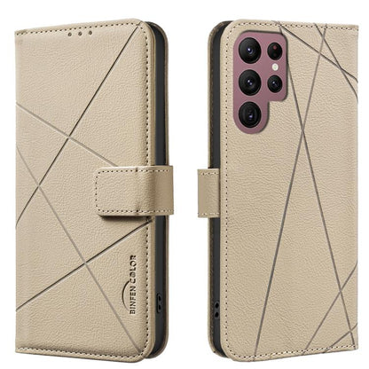 Geometric Pattern RFID Leather Phone Case, For Samsung Galaxy S22 5G, For Samsung Galaxy S21 FE 5G, For Samsung Galaxy S21 5G, For Samsung Galaxy S21+ 5G, For Samsung Galaxy S21 Ultra 5G