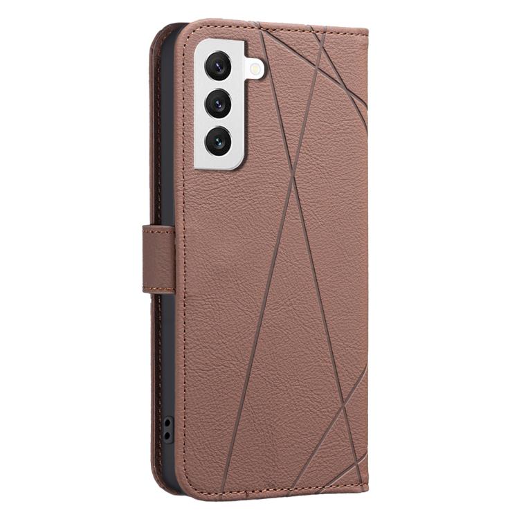 Geometric Pattern RFID Leather Phone Case, For Samsung Galaxy S22 5G, For Samsung Galaxy S21 FE 5G, For Samsung Galaxy S21 5G, For Samsung Galaxy S21+ 5G, For Samsung Galaxy S21 Ultra 5G