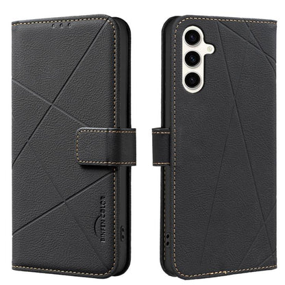 Geometric Pattern RFID Leather Phone Case, For Samsung Galaxy S25 Ultra 5G, For Samsung Galaxy S24 Ultra 5G, For Samsung Galaxy S23 FE 5G, For Samsung Galaxy S23 Ultra 5G, For Samsung Galaxy S23+ 5G, For Samsung Galaxy S23 5G                           ...