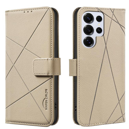 Geometric Pattern RFID Leather Phone Case, For Samsung Galaxy S25 Ultra 5G, For Samsung Galaxy S24 Ultra 5G, For Samsung Galaxy S23 FE 5G, For Samsung Galaxy S23 Ultra 5G, For Samsung Galaxy S23+ 5G, For Samsung Galaxy S23 5G                           ...