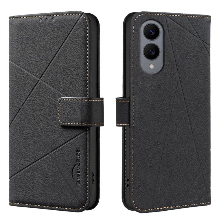 Geometric Pattern RFID Leather Phone Case, For Samsung Galaxy S26 Ultra 5G, For Samsung Galaxy S26 5G, For Samsung Galaxy S25 FE 5G, For Samsung Galaxy S25 Edge 5G, For Samsung Galaxy S25 / S24 5G, For Samsung Galaxy S25+ / S24+ 5G                     ...