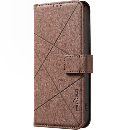 Geometric Pattern RFID Leather Phone Case, For Samsung Galaxy S25 Ultra 5G, For Samsung Galaxy S24 Ultra 5G, For Samsung Galaxy S23 FE 5G, For Samsung Galaxy S23 Ultra 5G, For Samsung Galaxy S23+ 5G, For Samsung Galaxy S23 5G                           ...