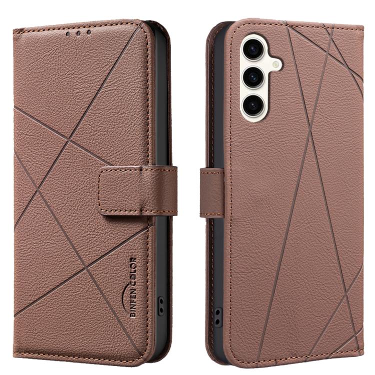 Geometric Pattern RFID Leather Phone Case, For Samsung Galaxy S26 Ultra 5G, For Samsung Galaxy S26 5G, For Samsung Galaxy S25 FE 5G, For Samsung Galaxy S25 Edge 5G, For Samsung Galaxy S25 / S24 5G, For Samsung Galaxy S25+ / S24+ 5G                     ...