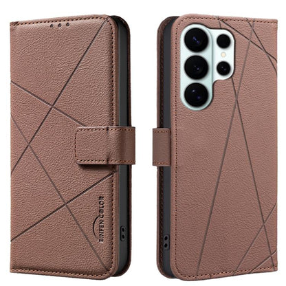 Geometric Pattern RFID Leather Phone Case, For Galaxy S27+ 5G, For Galaxy S26 FE 5G, For Samsung Galaxy S26 Ultra 5G, For Samsung Galaxy S26 5G, For Samsung Galaxy S25 FE 5G, For Samsung Galaxy S25 Edge 5G, For Samsung Galaxy S25 / S24 5G              ...