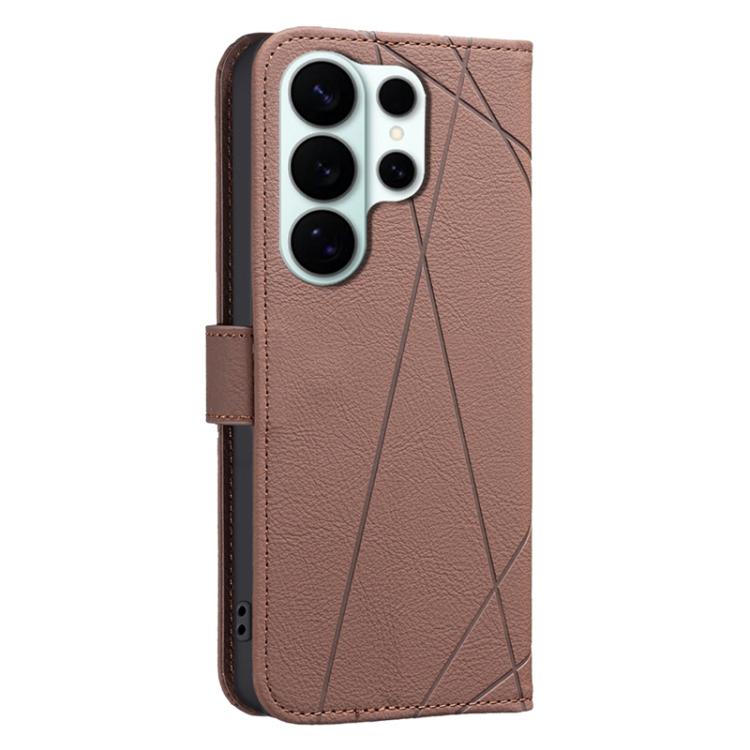 Geometric Pattern RFID Leather Phone Case, For Samsung Galaxy S26 Ultra 5G, For Samsung Galaxy S26 5G, For Samsung Galaxy S25 FE 5G, For Samsung Galaxy S25 Edge 5G, For Samsung Galaxy S25 / S24 5G, For Samsung Galaxy S25+ / S24+ 5G                     ...
