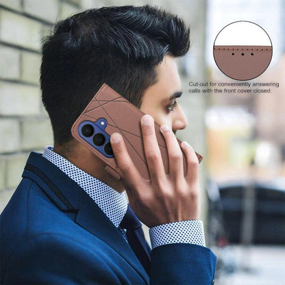 Geometric Pattern RFID Leather Phone Case, For Galaxy S27+ 5G, For Galaxy S26 FE 5G, For Samsung Galaxy S26 Ultra 5G, For Samsung Galaxy S26 5G, For Samsung Galaxy S25 FE 5G, For Samsung Galaxy S25 Edge 5G, For Samsung Galaxy S25 / S24 5G              ...