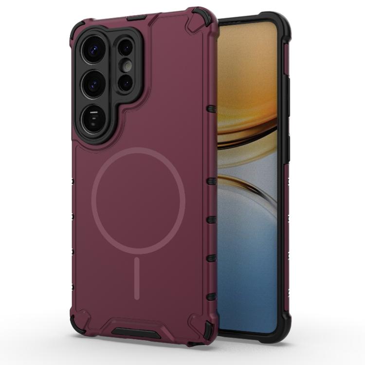 Grating Solid Color MagSafe Magnetic Phone Case, For Samsung Galaxy S26+ 5G, For Samsung Galaxy S26 Ultra 5G, For Samsung Galaxy S26 5G, For Samsung Galaxy S25 5G, For Samsung Galaxy S25 Ultra 5G, For Samsung Galaxy S24 Ultra 5G                        ...