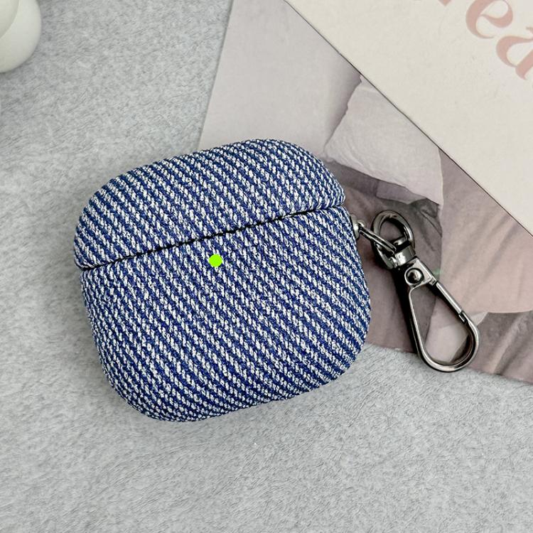 Diagonal Striped Leather Bluetooth Earphone Protective Case