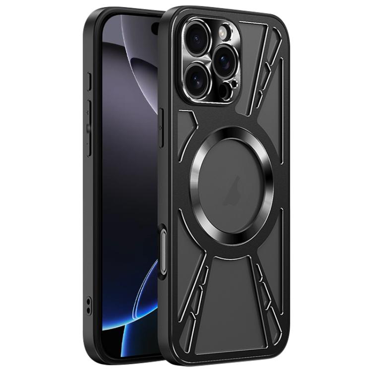 Silicone Cooling Hollow Metal MagSafe Phone Case