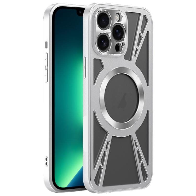 Silicone Cooling Hollow Metal MagSafe Phone Case