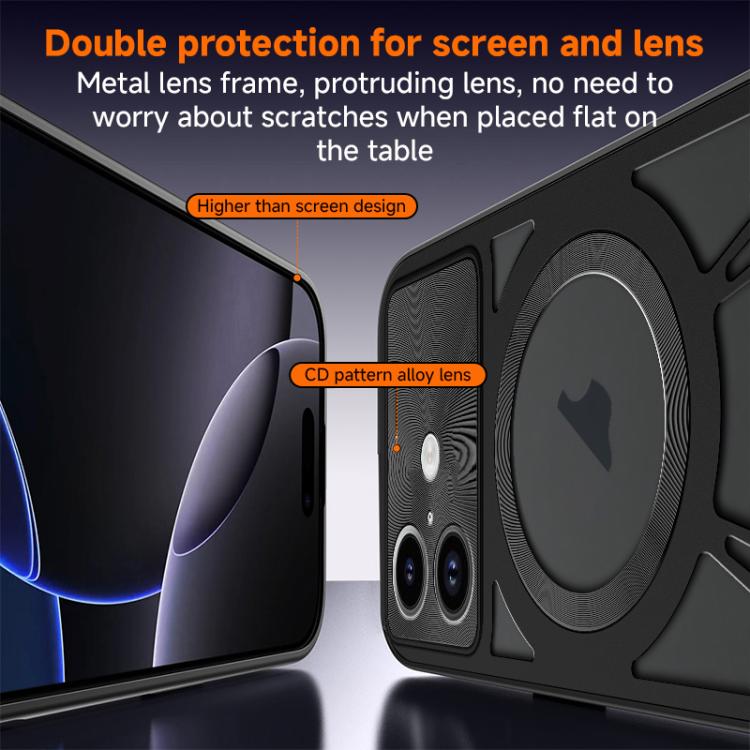 Silicone Cooling Hollow Metal MagSafe Phone Case