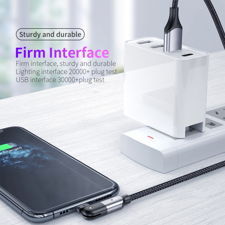 2.4A USB to 8 Pin 180 Degree Rotating Elbow Charging Cable