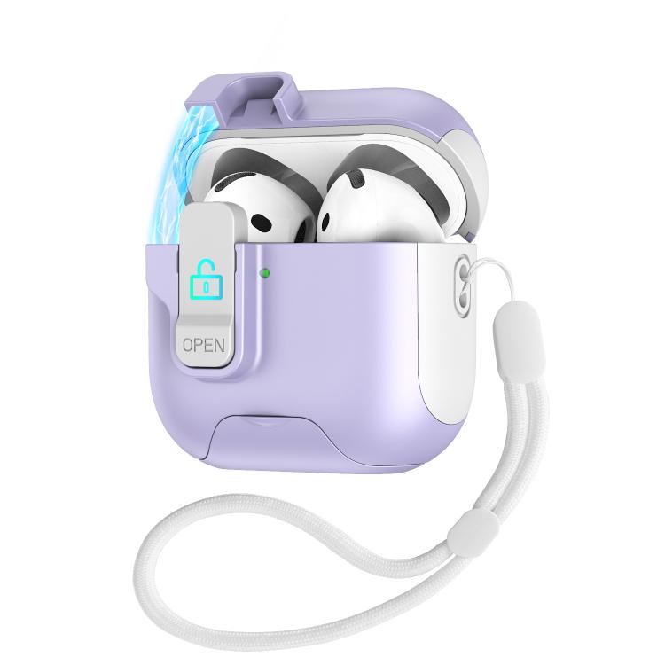 Automatic Pop-up Cover Holder Earphone Case with Switch Lock