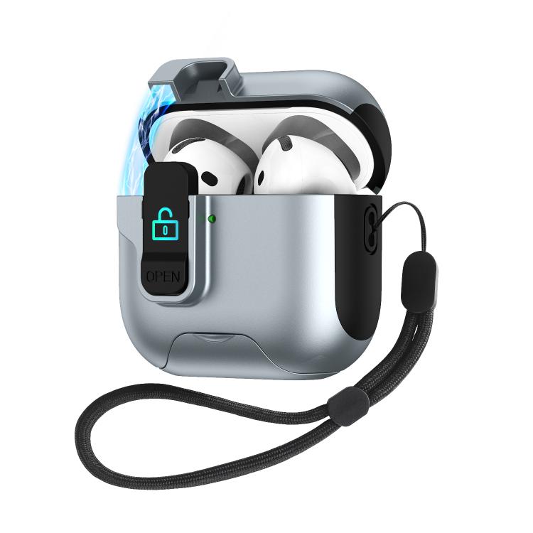 Automatic Pop-up Cover Holder Earphone Case with Switch Lock