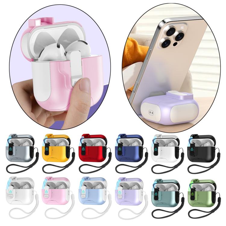 Automatic Pop-up Cover Holder Earphone Case with Switch Lock