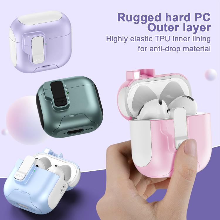 Automatic Pop-up Cover Holder Earphone Case with Switch Lock