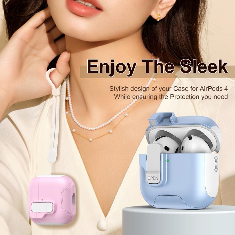 Automatic Pop-up Cover Holder Earphone Case with Switch Lock