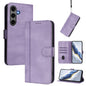 Line Splicing Buckle Retro Leather Phone Case, For Galaxy S26 FE 5G, For Samsung Galaxy S26 Ultra 5G, For Samsung Galaxy S26+ 5G, For Samsung Galaxy S25 Edge 5G, For Samsung Galaxy S25 / S24 5G, For Samsung Galaxy S25+ / S24+ 5G