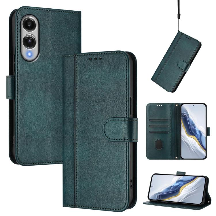 Line Splicing Buckle Retro Leather Phone Case, For Galaxy S26 FE 5G, For Samsung Galaxy S26 Ultra 5G, For Samsung Galaxy S26+ 5G, For Samsung Galaxy S25 Edge 5G, For Samsung Galaxy S25 / S24 5G, For Samsung Galaxy S25+ / S24+ 5G