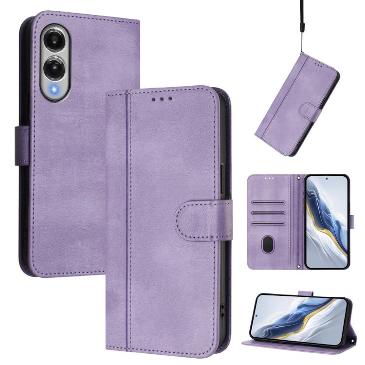 Line Splicing Buckle Retro Leather Phone Case, For Galaxy S26 FE 5G, For Samsung Galaxy S26 Ultra 5G, For Samsung Galaxy S26+ 5G, For Samsung Galaxy S25 Edge 5G, For Samsung Galaxy S25 / S24 5G, For Samsung Galaxy S25+ / S24+ 5G