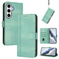 Line Splicing Buckle Retro Leather Phone Case, For Samsung Galaxy S25 Ultra 5G, For Samsung Galaxy S24 FE 5G, For Samsung Galaxy S24 Ultra 5G, For Samsung Galaxy S23 FE 5G, For Samsung Galaxy S23 Ultra 5G, For Samsung Galaxy S23+ 5G