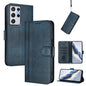 Line Splicing Buckle Retro Leather Phone Case, For Samsung Galaxy S21 5G, For Samsung Galaxy S21+ 5G, For Samsung Galaxy S21 Ultra 5G, For Samsung Galaxy S20 Ultra, For Samsung Galaxy S20, For Samsung Galaxy S20+