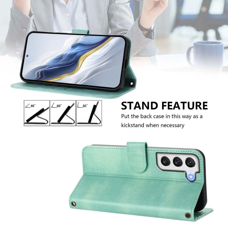 Line Splicing Buckle Retro Leather Phone Case, For Samsung Galaxy S21 5G, For Samsung Galaxy S21+ 5G, For Samsung Galaxy S21 Ultra 5G, For Samsung Galaxy S20 Ultra, For Samsung Galaxy S20, For Samsung Galaxy S20+