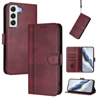Line Splicing Buckle Retro Leather Phone Case, For Samsung Galaxy S21 5G, For Samsung Galaxy S21+ 5G, For Samsung Galaxy S21 Ultra 5G, For Samsung Galaxy S20 Ultra, For Samsung Galaxy S20, For Samsung Galaxy S20+