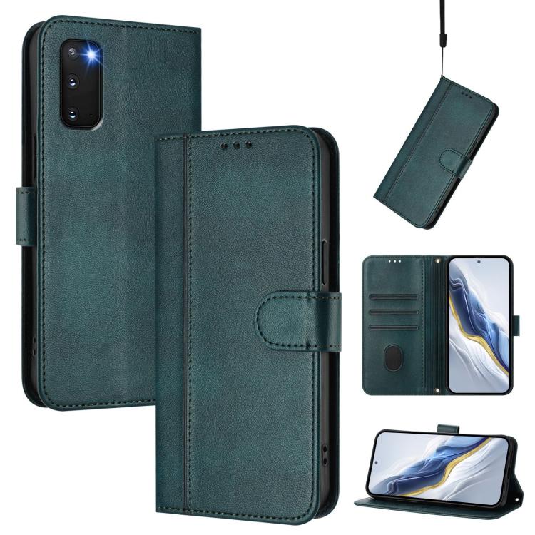 Line Splicing Buckle Retro Leather Phone Case, For Samsung Galaxy S21 5G, For Samsung Galaxy S21+ 5G, For Samsung Galaxy S21 Ultra 5G, For Samsung Galaxy S20 Ultra, For Samsung Galaxy S20, For Samsung Galaxy S20+