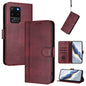 Line Splicing Buckle Retro Leather Phone Case, For Samsung Galaxy S21 5G, For Samsung Galaxy S21+ 5G, For Samsung Galaxy S21 Ultra 5G, For Samsung Galaxy S20 Ultra, For Samsung Galaxy S20, For Samsung Galaxy S20+