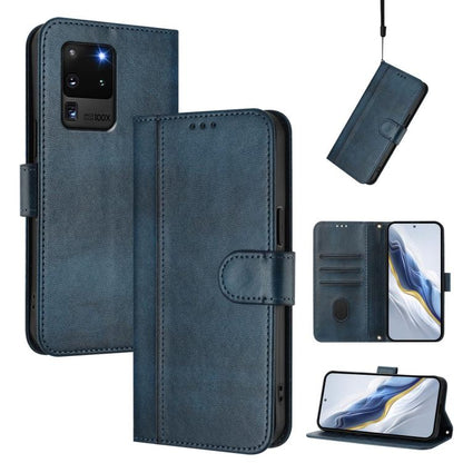 Line Splicing Buckle Retro Leather Phone Case, For Samsung Galaxy S21 5G, For Samsung Galaxy S21+ 5G, For Samsung Galaxy S21 Ultra 5G, For Samsung Galaxy S20 Ultra, For Samsung Galaxy S20, For Samsung Galaxy S20+