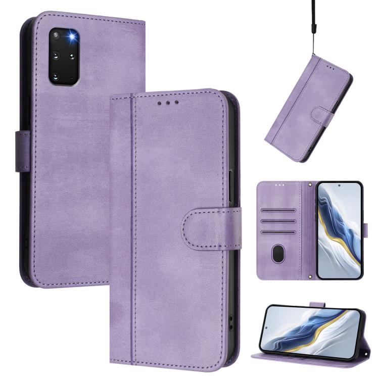 Line Splicing Buckle Retro Leather Phone Case, For Samsung Galaxy S21 5G, For Samsung Galaxy S21+ 5G, For Samsung Galaxy S21 Ultra 5G, For Samsung Galaxy S20 Ultra, For Samsung Galaxy S20, For Samsung Galaxy S20+