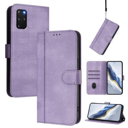 Line Splicing Buckle Retro Leather Phone Case, For Samsung Galaxy S21 5G, For Samsung Galaxy S21+ 5G, For Samsung Galaxy S21 Ultra 5G, For Samsung Galaxy S20 Ultra, For Samsung Galaxy S20, For Samsung Galaxy S20+
