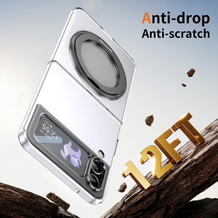Integrated Ice-feel High-transparency 360-Degree Rotating Stand MagSafe Folding Phone Case