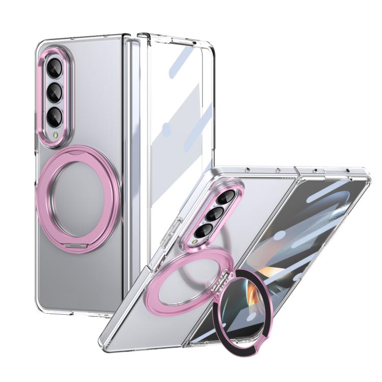 Integrated Ice-feel High-transparency 360-Degree Rotating Stand MagSafe Folding Phone Case