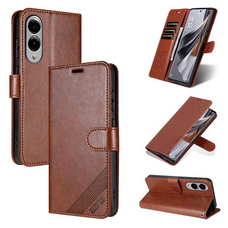 AZNS Sheepskin Texture Flip Leather Phone Case, For Galaxy S26 FE 5G, For Samsung Galaxy S26+ 5G, For Samsung Galaxy S26 Ultra 5G, For Samsung Galaxy S26 5G, For Samsung Galaxy S25 FE 5G, For Samsung Galaxy S25 Edge 5G, For Samsung Galaxy S25 5G       ...