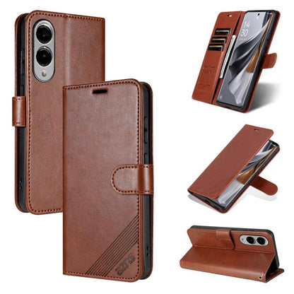 AZNS Sheepskin Texture Flip Leather Phone Case, For Galaxy S26 FE 5G, For Samsung Galaxy S26+ 5G, For Samsung Galaxy S26 Ultra 5G, For Samsung Galaxy S26 5G, For Samsung Galaxy S25 FE 5G, For Samsung Galaxy S25 Edge 5G, For Samsung Galaxy S25 5G       ...