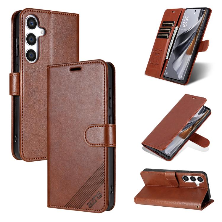 AZNS Sheepskin Texture Flip Leather Phone Case, For Galaxy S26 FE 5G, For Samsung Galaxy S26+ 5G, For Samsung Galaxy S26 Ultra 5G, For Samsung Galaxy S26 5G, For Samsung Galaxy S25 FE 5G, For Samsung Galaxy S25 Edge 5G, For Samsung Galaxy S25 5G       ...
