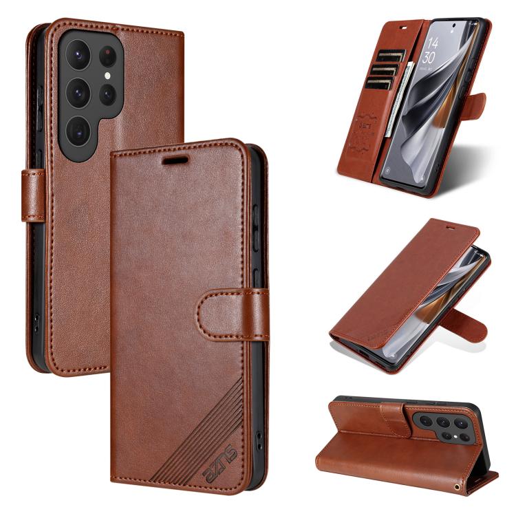 AZNS Sheepskin Texture Flip Leather Phone Case, For Galaxy S26 FE 5G, For Samsung Galaxy S26+ 5G, For Samsung Galaxy S26 Ultra 5G, For Samsung Galaxy S26 5G, For Samsung Galaxy S25 FE 5G, For Samsung Galaxy S25 Edge 5G, For Samsung Galaxy S25 5G       ...
