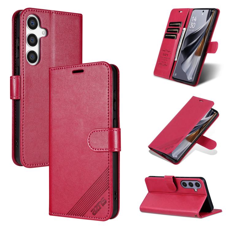 AZNS Sheepskin Texture Flip Leather Phone Case, For Galaxy S26 FE 5G, For Samsung Galaxy S26+ 5G, For Samsung Galaxy S26 Ultra 5G, For Samsung Galaxy S26 5G, For Samsung Galaxy S25 FE 5G, For Samsung Galaxy S25 Edge 5G, For Samsung Galaxy S25 5G       ...