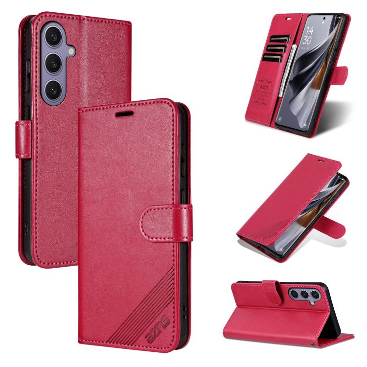 AZNS Sheepskin Texture Flip Leather Phone Case, For Galaxy S26 FE 5G, For Samsung Galaxy S26+ 5G, For Samsung Galaxy S26 Ultra 5G, For Samsung Galaxy S26 5G, For Samsung Galaxy S25 FE 5G, For Samsung Galaxy S25 Edge 5G, For Samsung Galaxy S25 5G       ...
