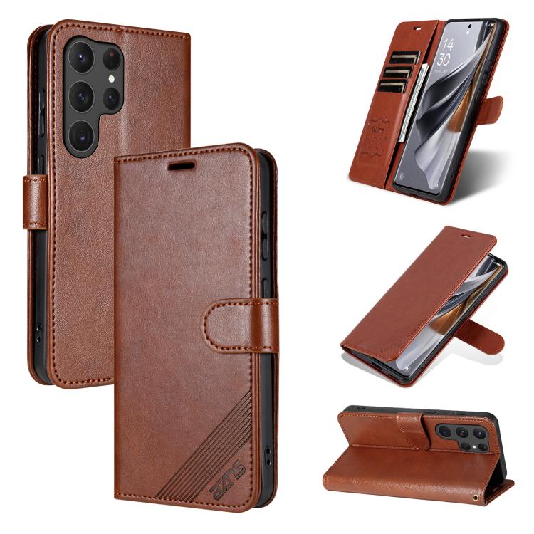 AZNS Sheepskin Texture Flip Leather Phone Case, For Galaxy S26 FE 5G, For Samsung Galaxy S26+ 5G, For Samsung Galaxy S26 Ultra 5G, For Samsung Galaxy S26 5G, For Samsung Galaxy S25 FE 5G, For Samsung Galaxy S25 Edge 5G, For Samsung Galaxy S25 5G       ...