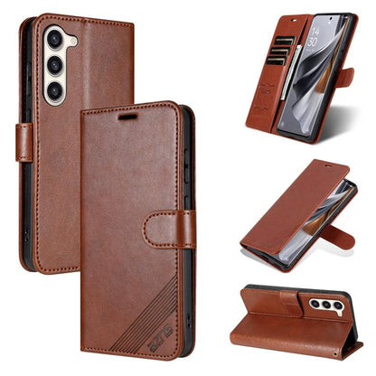 AZNS Sheepskin Texture Flip Leather Phone Case, For Galaxy S26 FE 5G, For Samsung Galaxy S26+ 5G, For Samsung Galaxy S26 Ultra 5G, For Samsung Galaxy S26 5G, For Samsung Galaxy S25 FE 5G, For Samsung Galaxy S25 Edge 5G, For Samsung Galaxy S25 5G       ...
