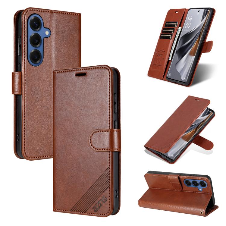 AZNS Sheepskin Texture Flip Leather Phone Case, For Galaxy S26 FE 5G, For Samsung Galaxy S26+ 5G, For Samsung Galaxy S26 Ultra 5G, For Samsung Galaxy S26 5G, For Samsung Galaxy S25 FE 5G, For Samsung Galaxy S25 Edge 5G, For Samsung Galaxy S25 5G       ...